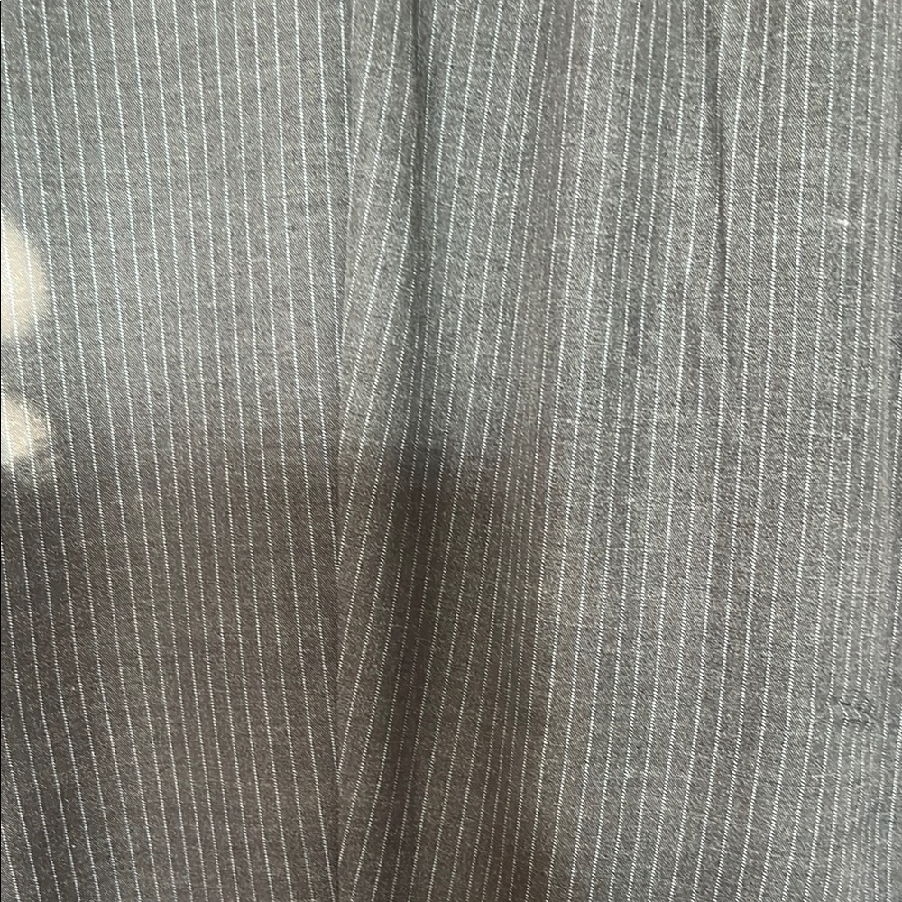 Sag Harbor Gray and White Pinstriped Cropped Pants - Picture 2 of 12